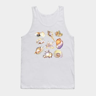 shell set watercolor illustration Tank Top